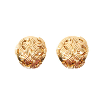Chanel 1994 Made Round 3 Cc Mark Earrings