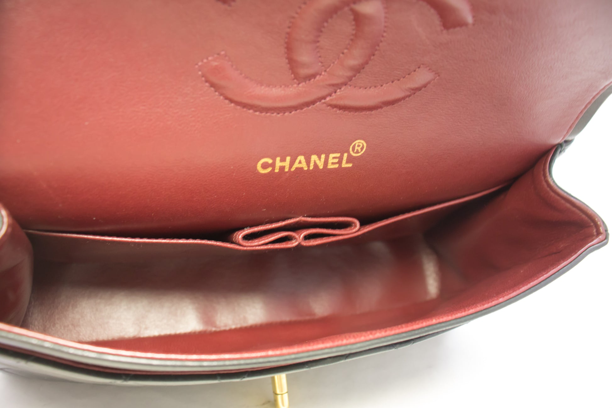 CHANEL 2.55 Double Flap Medium Chain Shoulder Bag Black Lambskin Leather  ref.595222 - Joli Closet