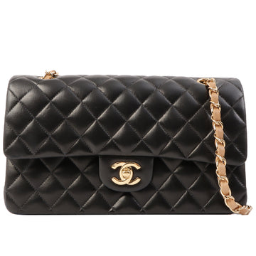 Chanel Around 2003 Made Classic Flap Chain Bag 25Cm Black/Beige