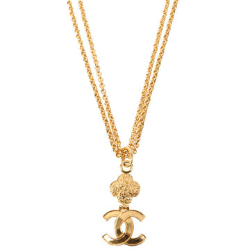 Chanel 1995 Made Cc Mark Flower Logo Necklace