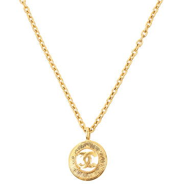 Chanel Round Cut-Out Coco Mark Necklace