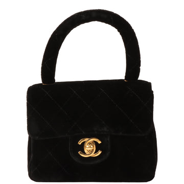 Chanel Black Leather Gold Chain Evening Micro Mini Shoulder Flap