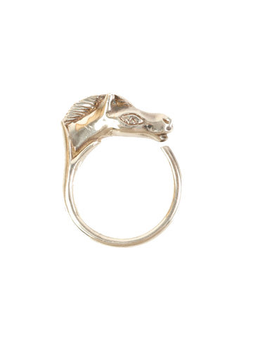 HERMES Cheval Horse Ring Silver