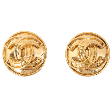 Chanel 1994 Made Round Cc Mark Earrings