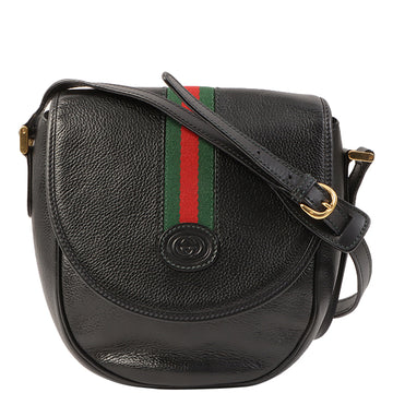 Gucci Gg Embossed Web Detailed Shoulder Bag Black