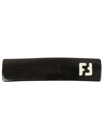 FENDI Logo Hair Clip Black