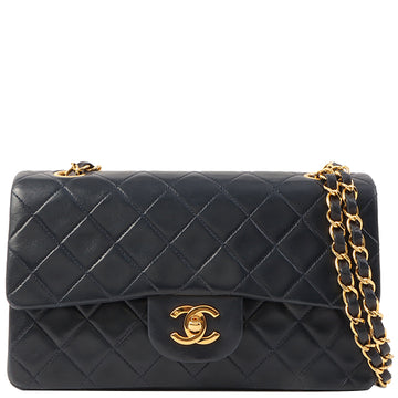 Chanel Around 1992 Made Classic Flap Chain Bag 23Cm Navy