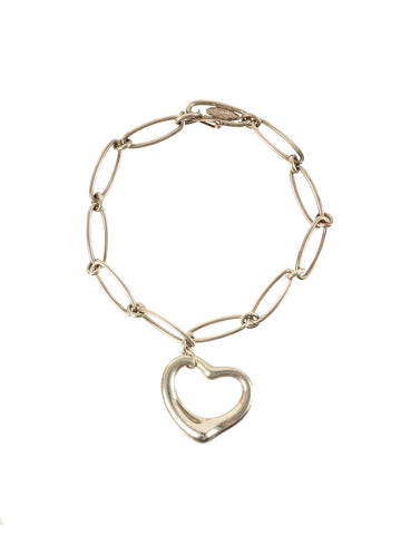TIFFANY & CO. Open Heart Chain Bracelet Silver