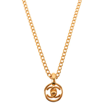 CHANEL 1997 Made Round Cutout Turn-Lock Necklace
