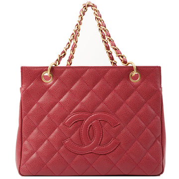 Chanel Around 2000 Made Caviar Skin Cc Mark Stitch Chain Top Handle Bag Pink