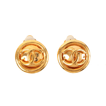 CHANEL 1993 Made Round Cc Mark Earrings