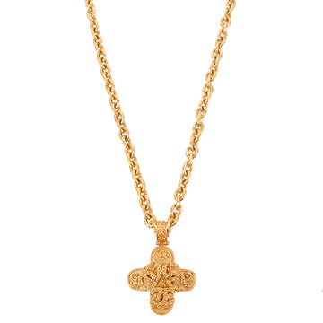 CHANEL 1994 Made Cross Motif Dotted Cc Mark Long Necklace