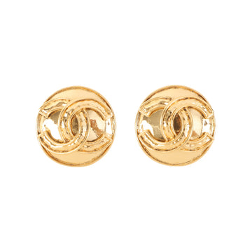 Chanel 1994 Made Round Cc Mark Earrings