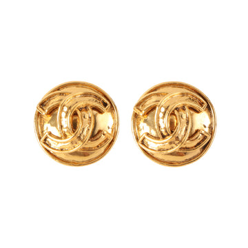 CHANEL 1994 Made Round Cc Mark Earrings
