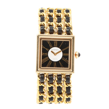 Chanel 18K Mademoiselle Watch L Black