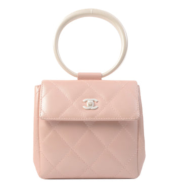 Chanel Around 2000 Made Turn-Lock Mini Top Handle Bag Pearl Pink