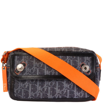 DIOR Flightline Denim Trotter Pattern Shoulder Bag Indigo/Orange
