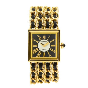 Chanel 18K Mademoiselle Watch Black