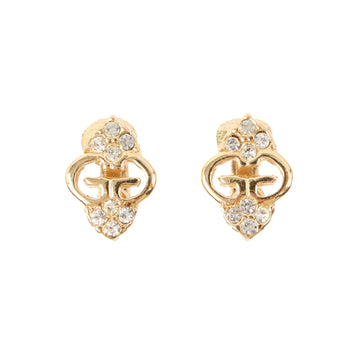 Givenchy Rhinestone Logo Design Earrings