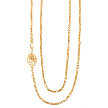 Chanel 1995 Made Design Oval Cutout Chain Necklace
