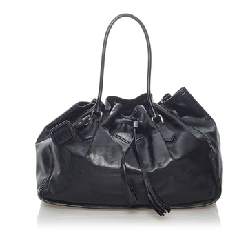 Prada Leather Tassel Tote Bag