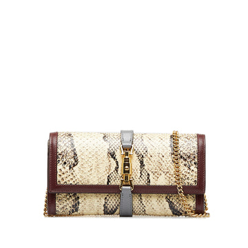 GUCCI Jackie 1961 Python Wallet on Chain Long Wallets