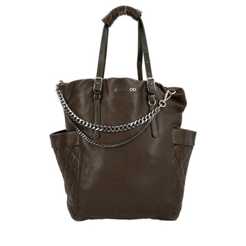 JIMMY CHOO Leather Blaire Tote Green