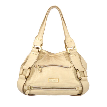 JIMMY CHOO Leather/Suede Mahala Tote Gold
