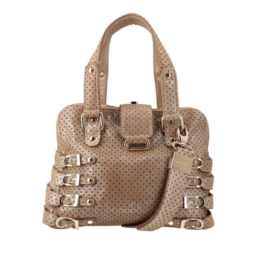 JIMMY CHOO Perforated Leather Bree Tote Gold