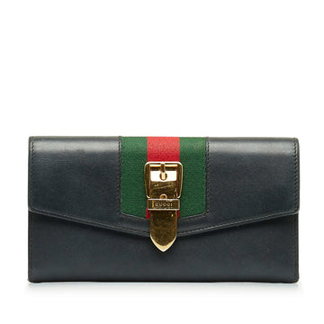 GUCCI Sylvie Leather Continental Long Wallet Long Wallets
