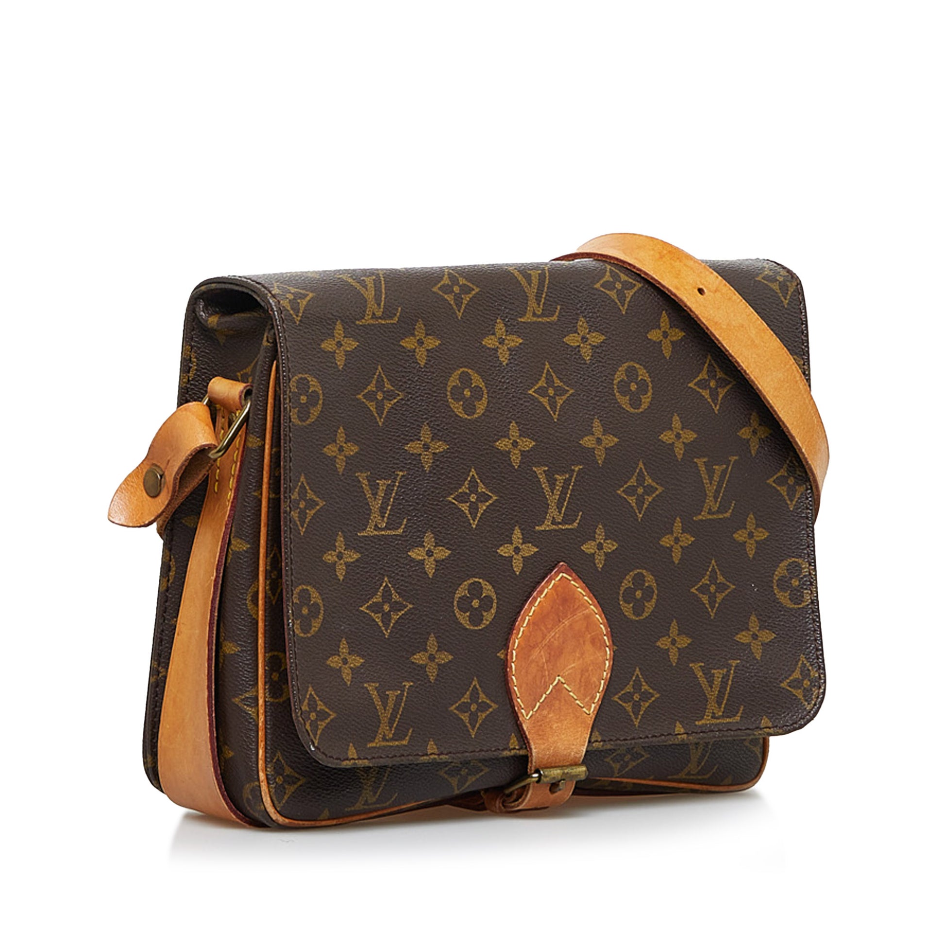 Louis Vuitton Cartouchiere Gm Crossbody Brown Monogram Canvas And Leather  Auction