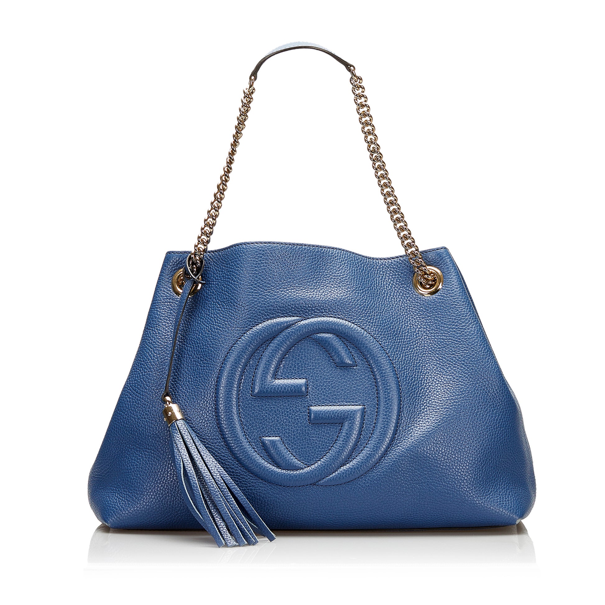 *ON SALE* GUCCI #36715 Soho Turquoise Leather Shoulder Bag, 54% OFF