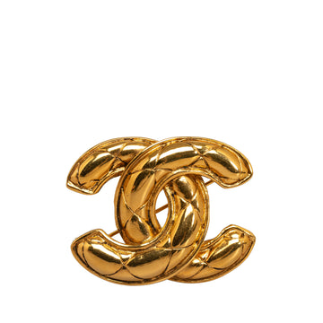 CHANEL CC Quilted Brooch Costume Brooch