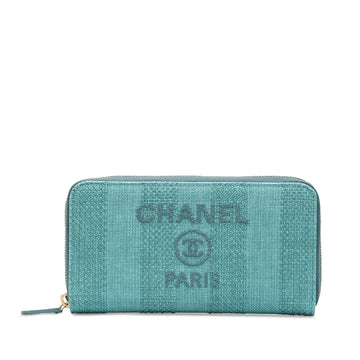 CHANEL Tweed Deauville Continental Wallet Long Wallets