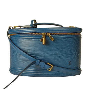 LOUIS VUITTON Beauty Case Vanity Epi light blue bag