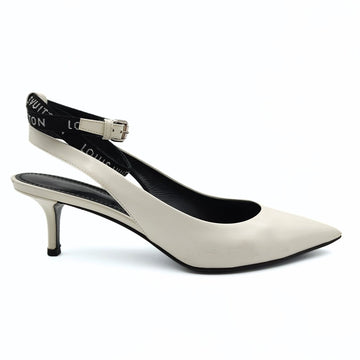 LOUIS VUITTON women's pumps shoes in white leather [EU37]