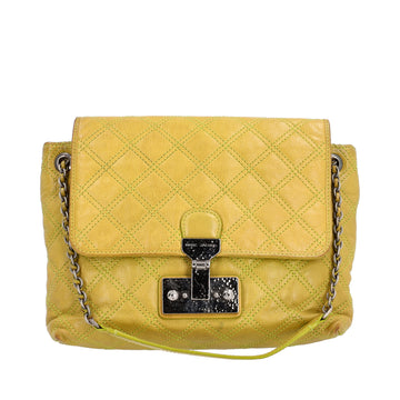 MARC JACOBS Quilted Leather Flap Crossbody Bag Green