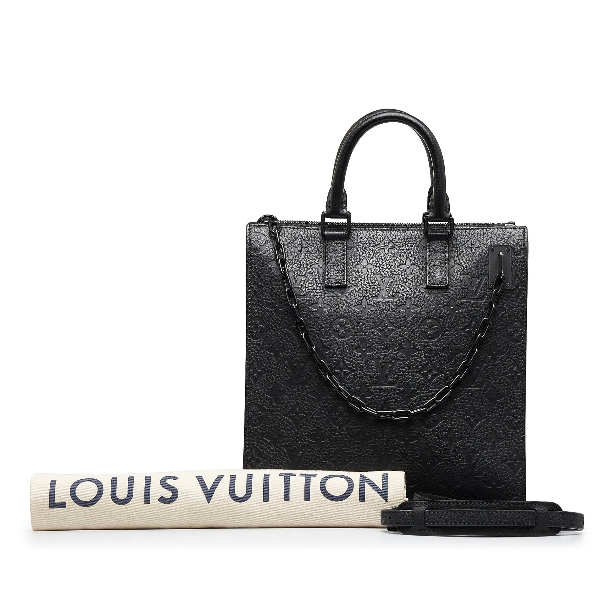 Louis Vuitton Blue Monogram Taurillon Sac Plat