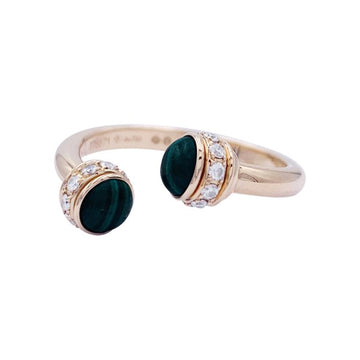 PIAGET Pink gold moving ring, Possession collection, malachite, diamonds.