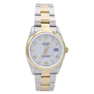 ROLEX gold and steel watch, Oyster Perpetual Date collection.