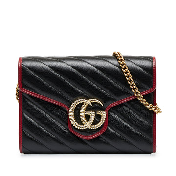 GUCCI GG Marmont Torchon Wallet on Chain Crossbody Bag