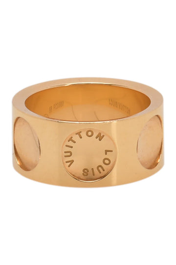 Louis Vuitton Empreinte Large Ring, Yellow Gold Gold. Size 53