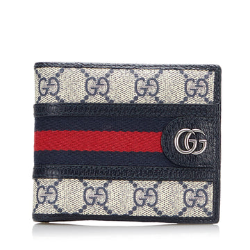 Gucci GG Supreme Web Bi-fold Wallet Small Wallets