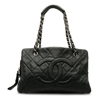 CHANEL Quilted CC Caviar Tote Tote Bag