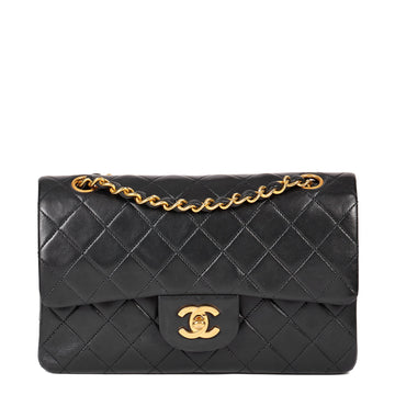 Chanel Navy Quilted Lambskin Vintage Small Classic Double Flap Bag