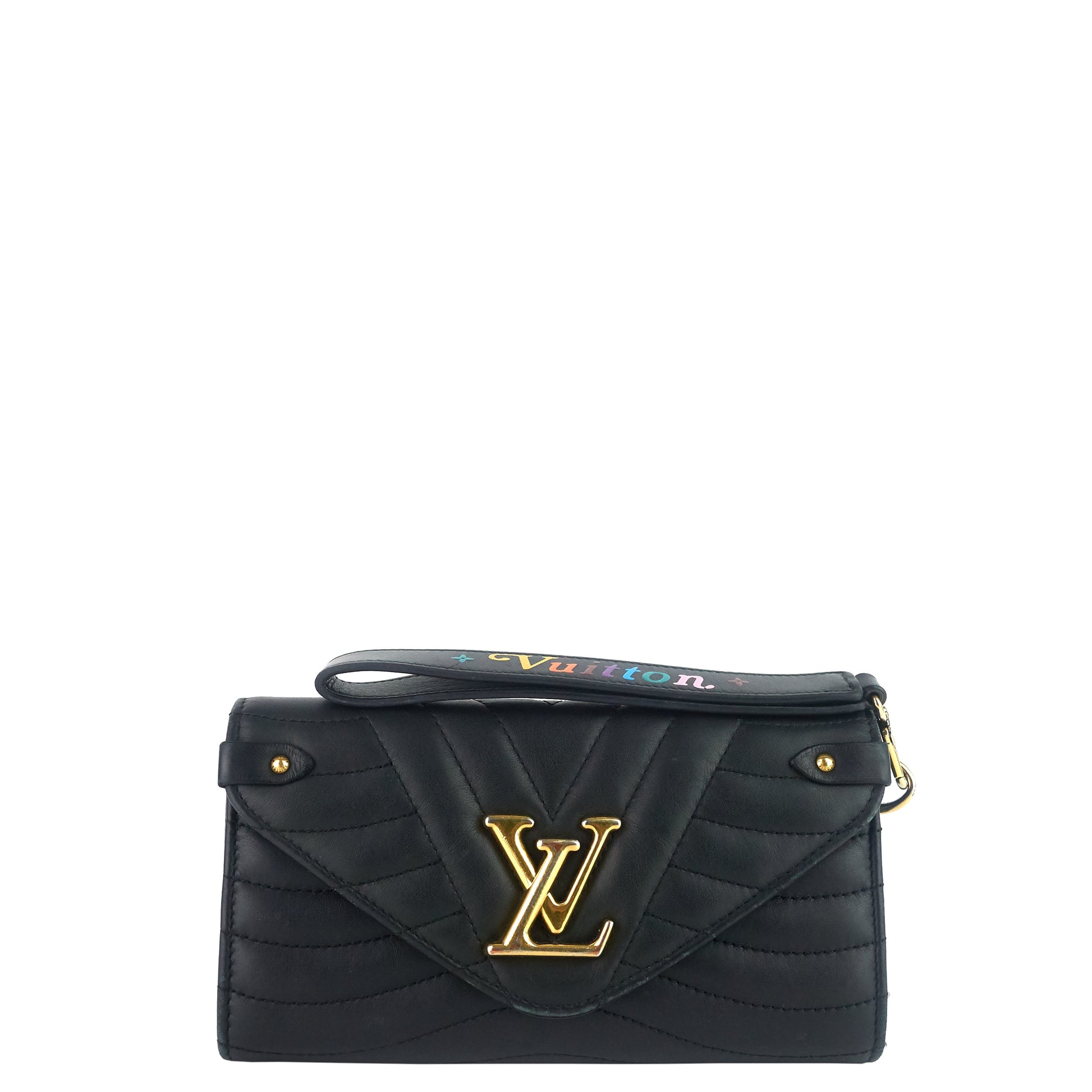 Louis Vuitton Calfskin New Wave Long Wallet Black