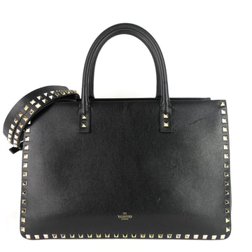 VALENTINO Rockstud Convertible Leather Tote Bag
