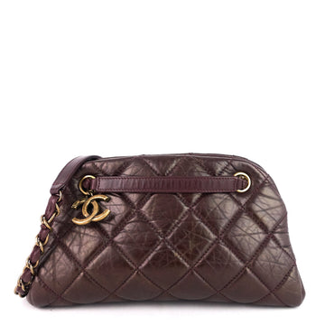 CHANEL Just Mademoiselle Aged Calfskin Bowling Bag