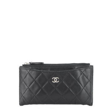 CHANEL Classic Zip Lambskin Leather Pouch
