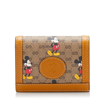 Gucci GG Supreme Mickey Mouse Mini Wallet Small Wallets
